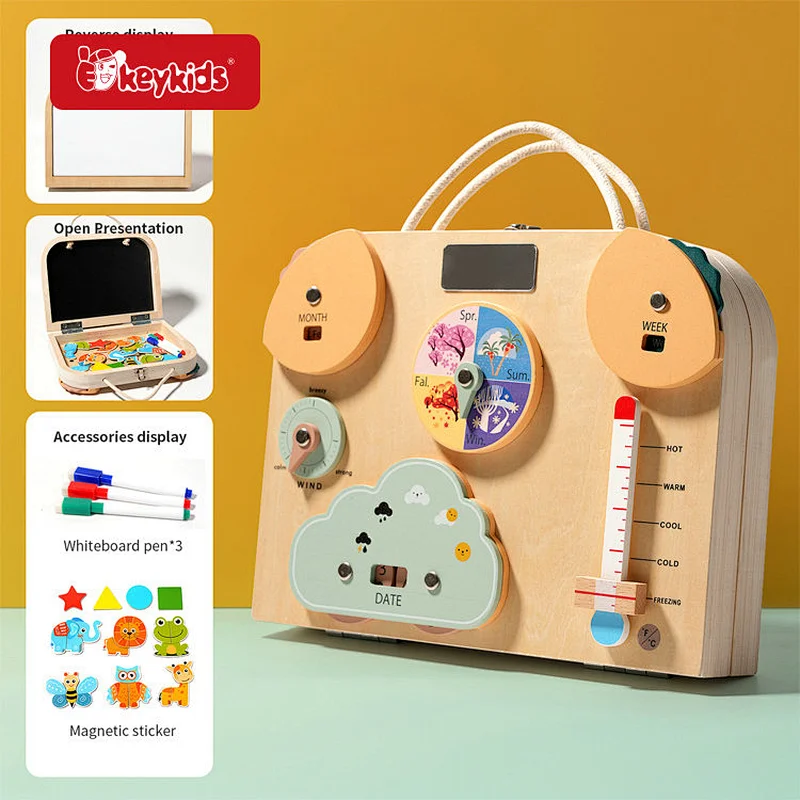 Montessori 2 In 1 Drawing Board Wooden Light Switch Busy Board For Kids W12D570