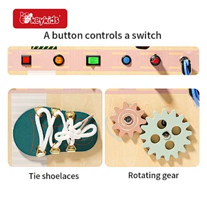 Montessori 2 In 1 Drawing Board Wooden Light Switch Busy Board For Kids W12D570